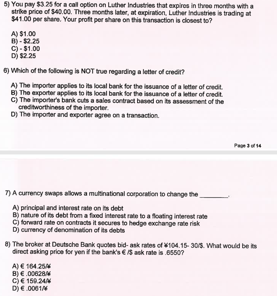 Section A Multiple Choice Questions [60 marks] These Questions are worth two