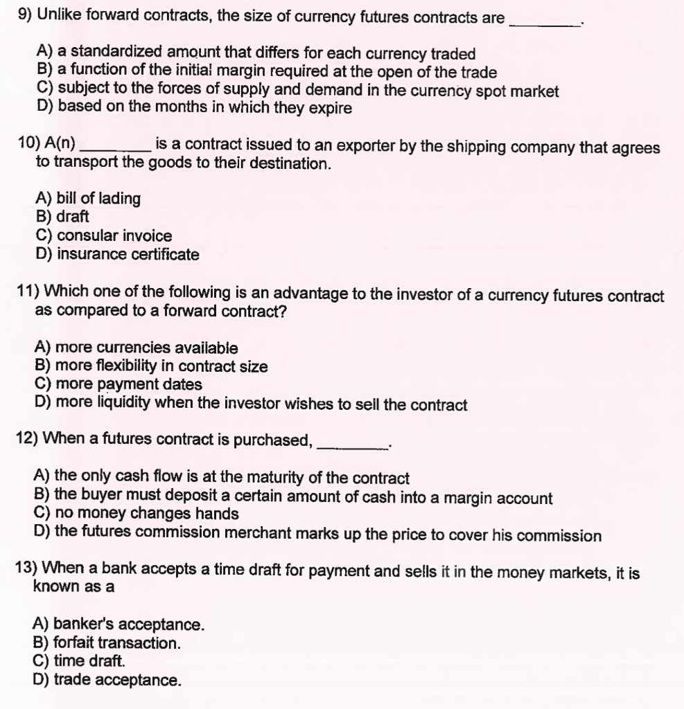 (2) marks each. 1) A(n). denomination of its debts. allows a multinational