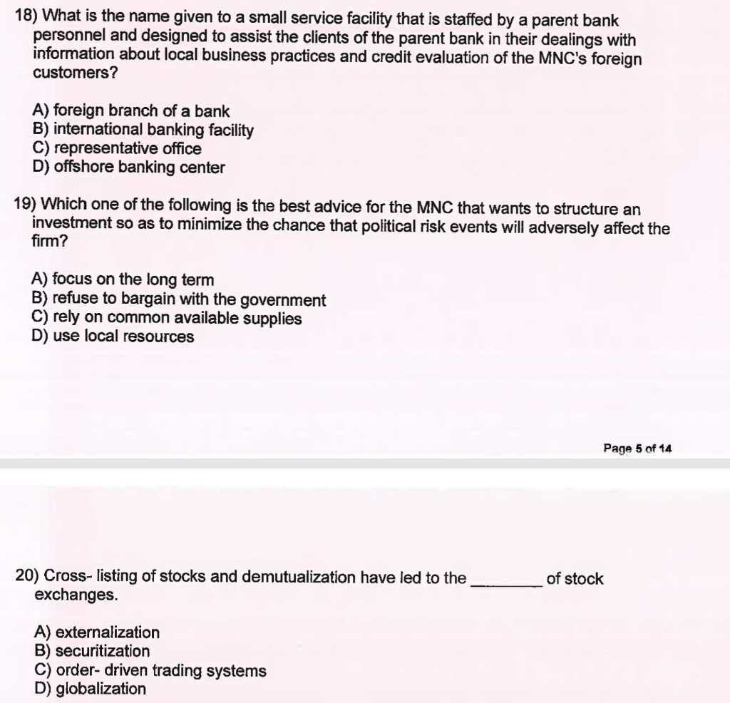option contract C) interest rate swap D) currency future contract are typically