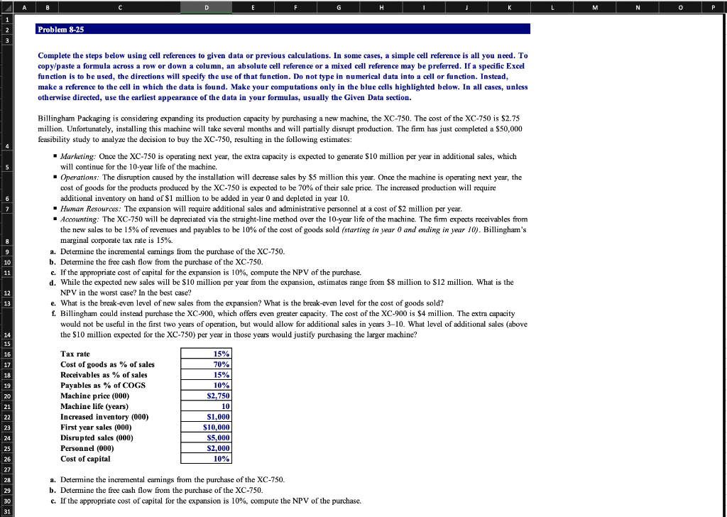 Please help with Cell Referencing! B D H M N 1 Problem