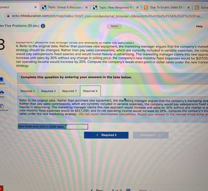 & Exit Submit Check my work 3 Problem 5-29 Changes in Cost