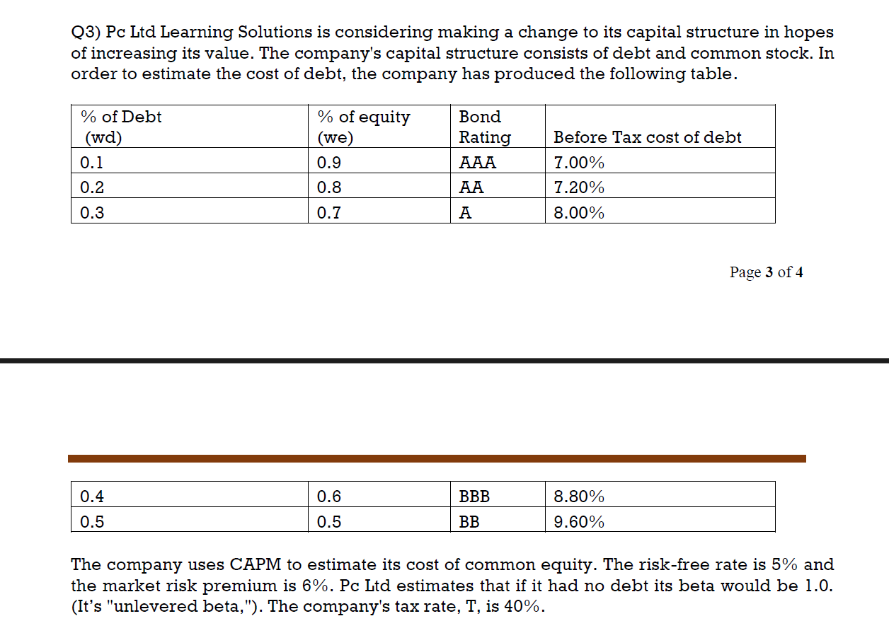 Based on the information, please answer the following: i) The cost