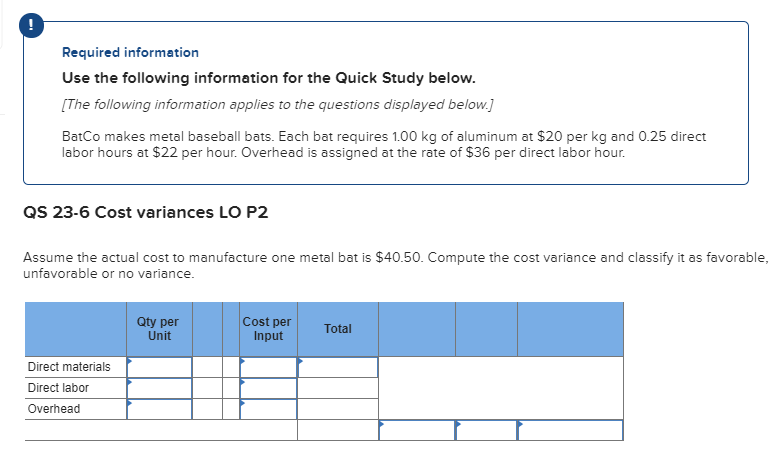 [The following information applies to the questions displayed below.] BatCo makes metal