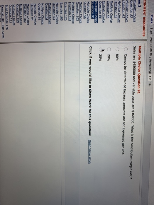  Start Time: 03:08 PM/ Remaining: 111 min TIMER IGNMENT RESOURCES m