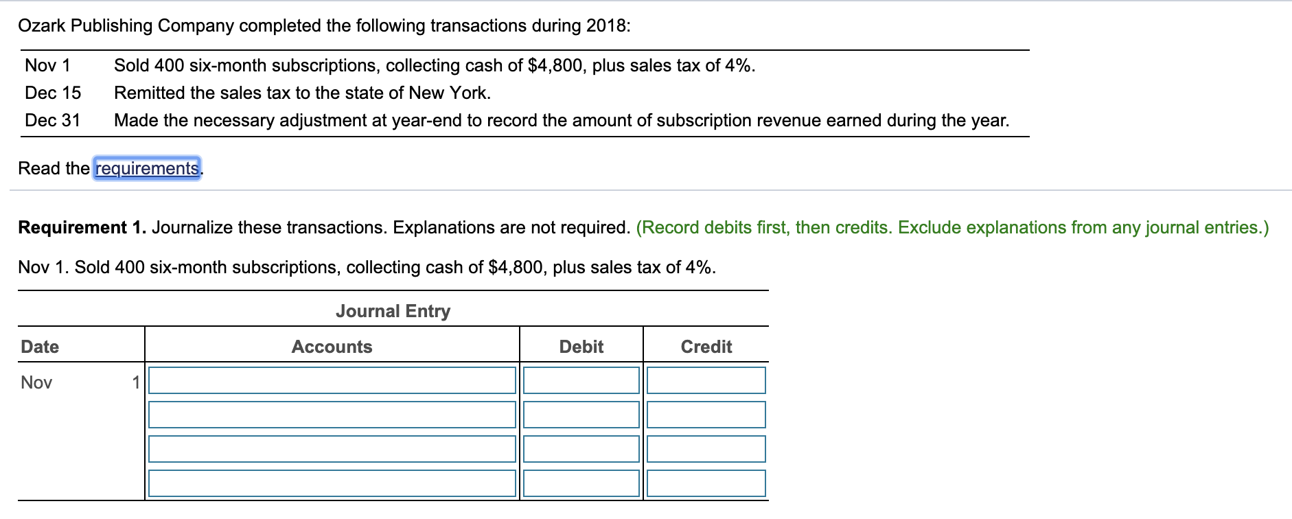 amounts would Ozark Publishing Company report on the balance sheet at December