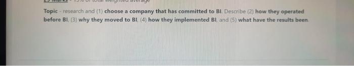 The Word count is 1000. any current topic for a big company