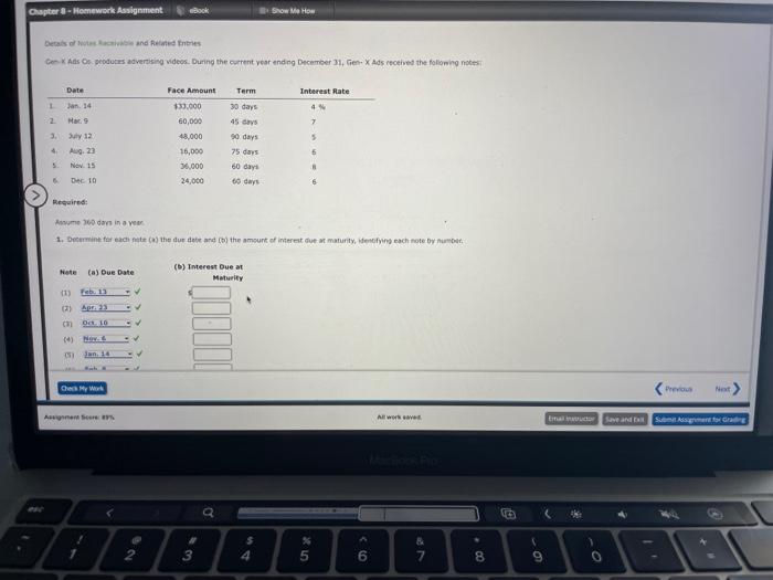 CH. 8- HW Q: #4 Chapter 8 - Homework Assignment book Show