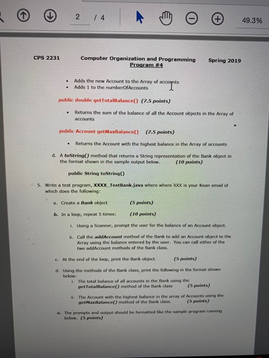 class provided. Write a Java Program that mects 1. Write a Java