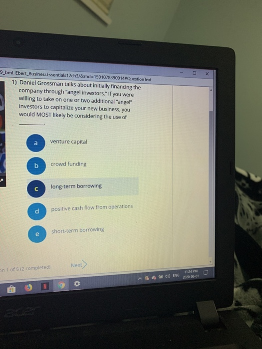  x 9_bml Ebert Business Essentials 12ch3/&id=1591078390914*Question Text 1) Daniel Grossman talks