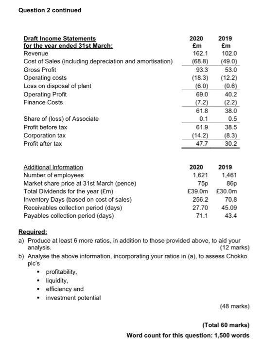 and sells sweets and confectionary to wholesalers. The draft Directors' Report for