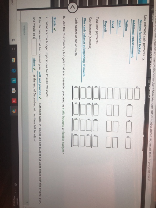 budget must plan for enough cash on December 31 to pay the