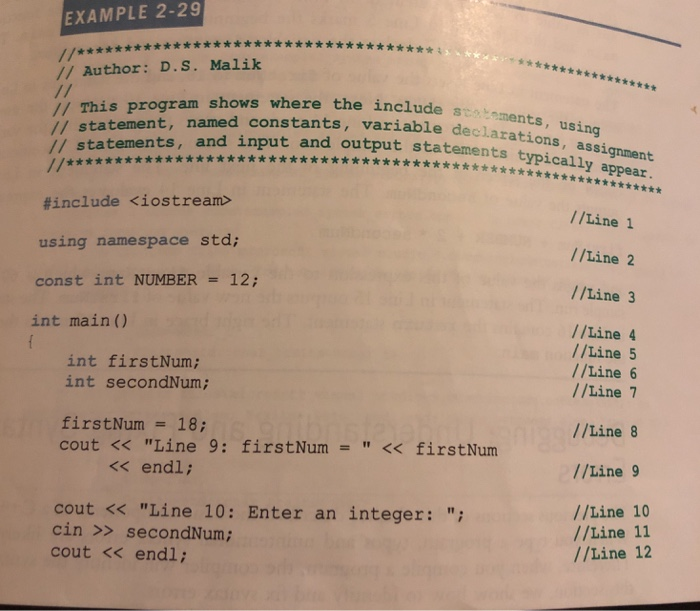  Explain the code from line 1- line 17 EXAMPLE 2-29 //