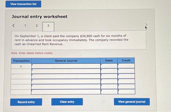 advance on November 1, debiting Cash and crediting Unearned Rent Revenue. The
