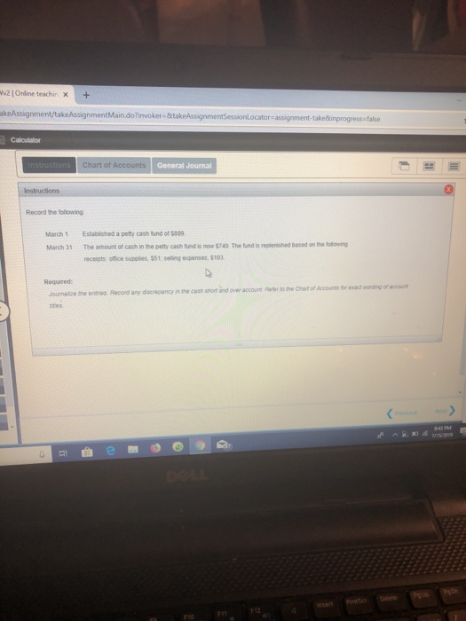  W2 Online teachin x + akeAssignment/takeAssignment Main.do?invokerStakeAssignmentSession Locator assignment-takeinprogress=false Calculator Instructions