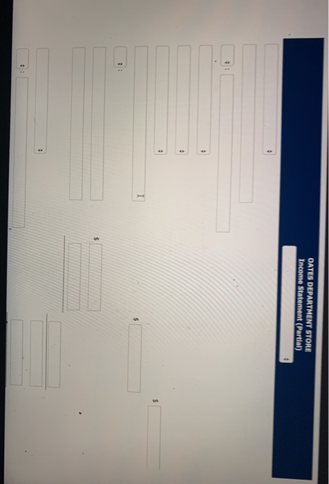 of Oates Department Store's fiscal year on November 30, 2017, these accounts
