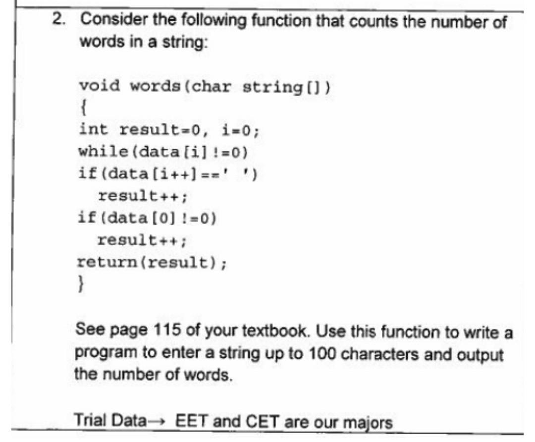  pg115 in book 2. Consider the following function that counts the