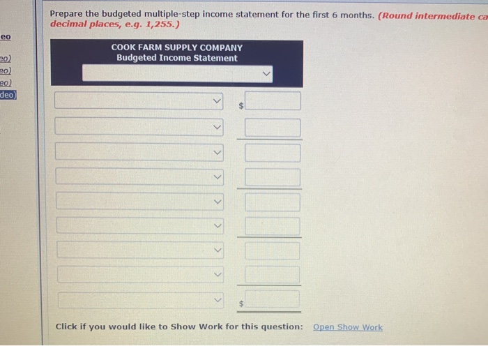 pound and 6 pounds of Tarr at $1.75 per pound. 3. Desired