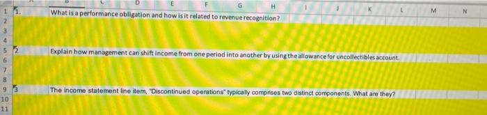  H What is a performance obligation and how is it related