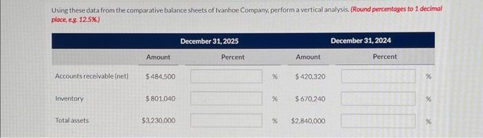  Using these data from the comparative balance sheets of Ivanhoe Company,