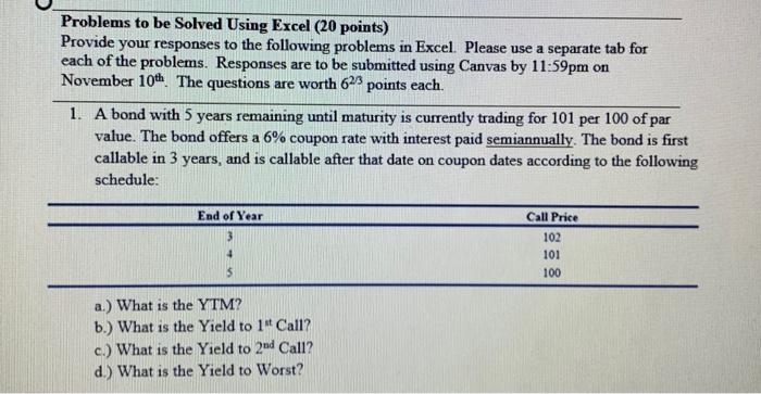 Please answer using Excel and leaving step by step instructions for calculations,
