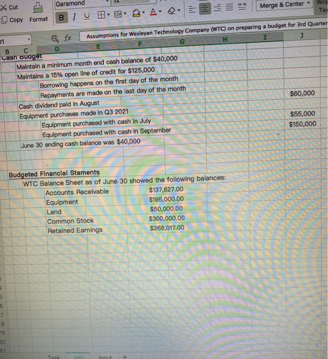 Wesleyan Technology Company (WTC) in the fall of 2020. Your boss, the