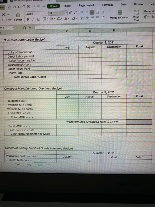 She sends you the attached Excel file, providing the necessary information to