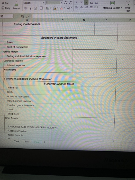 Budget for 3Q, 2021 on the input tob. You have until May