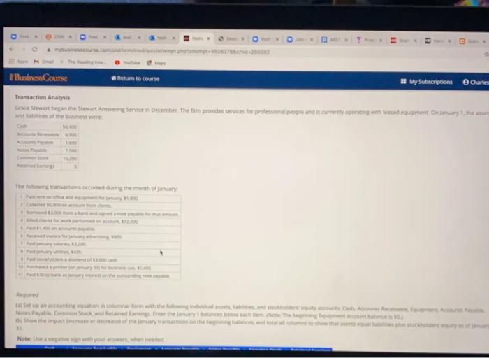  O 11 c 3000 Charles Busines Course Return to course My