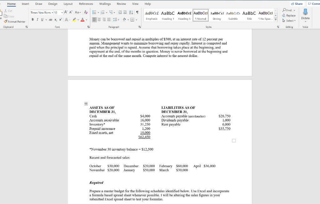 File Home Insert Draw Design Layout References Mailings Review View Help Share