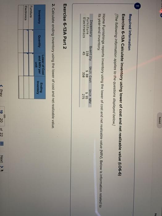 cost and net realizable value (L06-6) [The following information applies to the