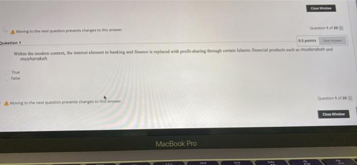  Come Window points Moving to the next question prevent changes to