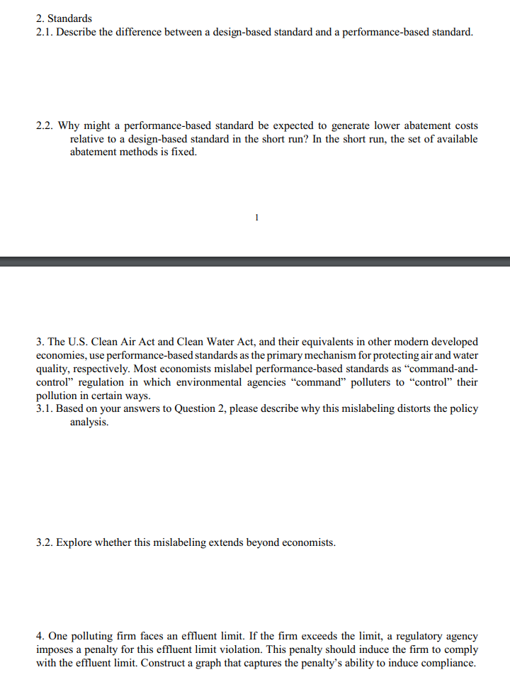  2. Standards 2.1. Describe the difference between a design-based standard and