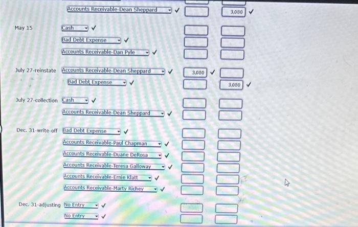 Methods The following selected transactions were taken from the records of Shipway