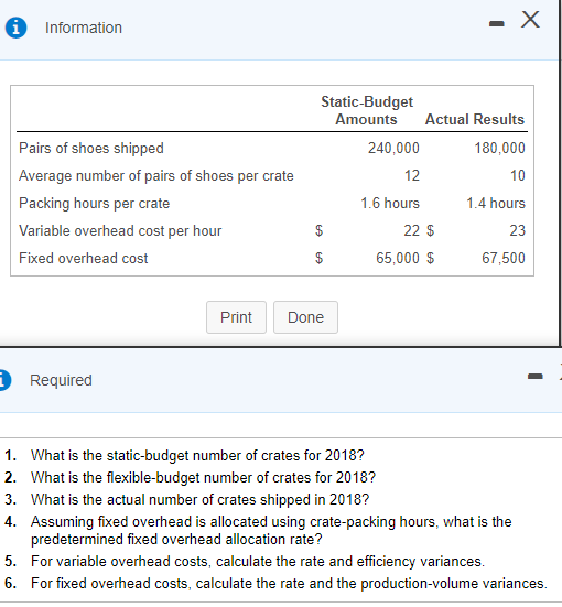 batches. The shipping department records both variable and fixed overhead costs. The