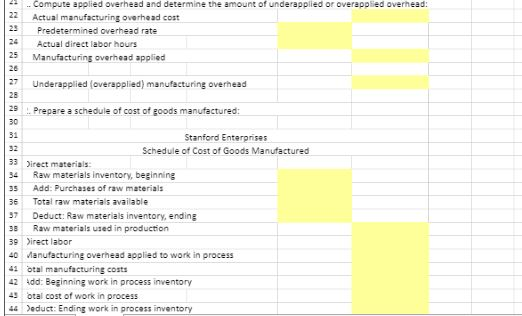 the final answer in that box. 1 Compute a predetermined overmead rate