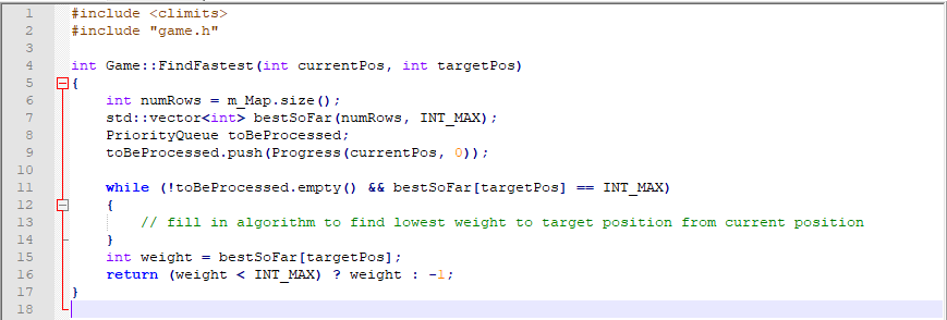 USING C++ ONLY Please fill out the while loop for this question.