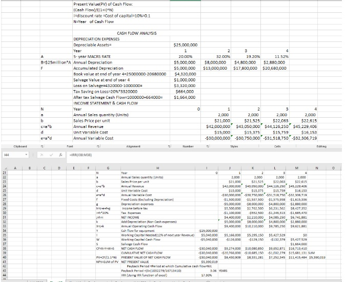 corporations Internet activities. It would cost $25 million at Year 0 to