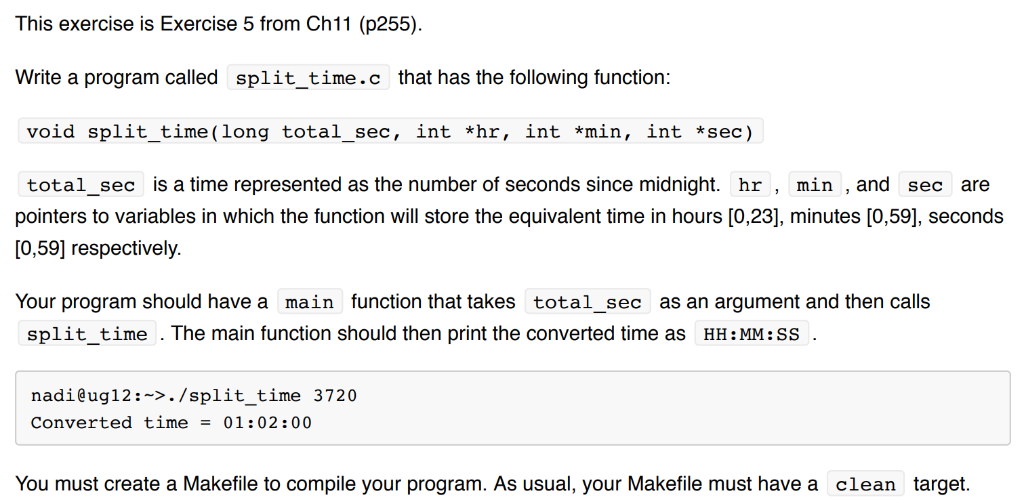  This exercise is Exercise 5 from Ch11 (p255). Write a program