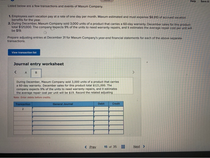 of Maxum Company. 1. Employees earn vacation pay at a rate of