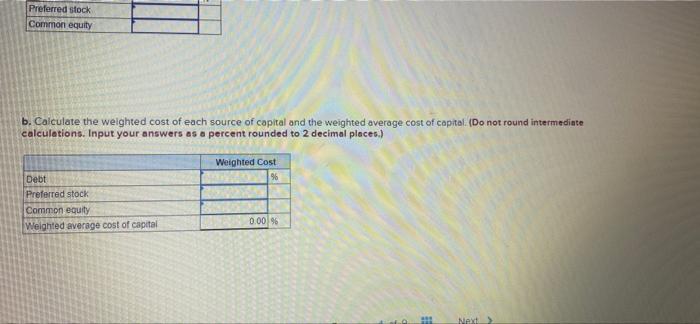 cost of capital (L011-1) Brook's Window Shields Inc. is trying to calculate