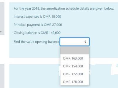 plz solve it fast For the year 2018, the amortization schedule details