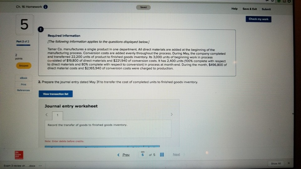  I need help with the journal please Ch, 16 Homework Help