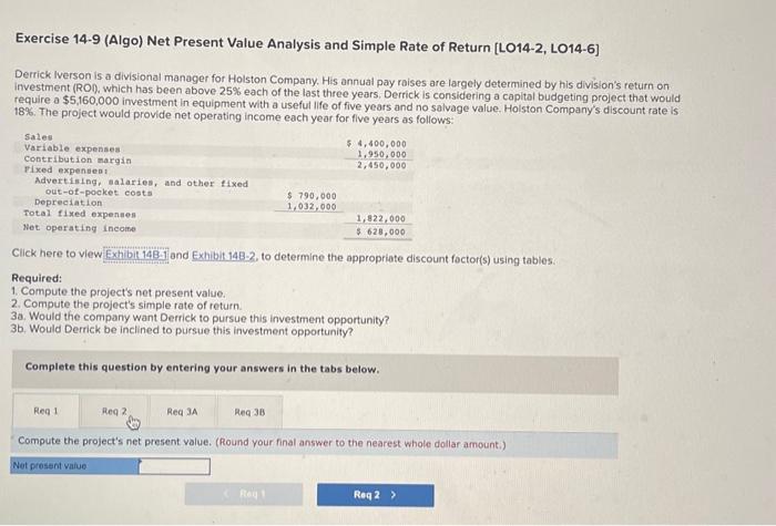  Compute the project's simple rate of return. (Round your answer to