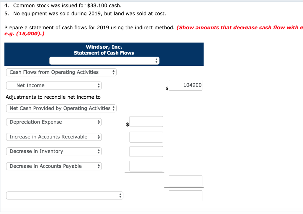 Balance Sheets December 31 Assets 2019 2018 Cash $ 33,400 $ 73,200