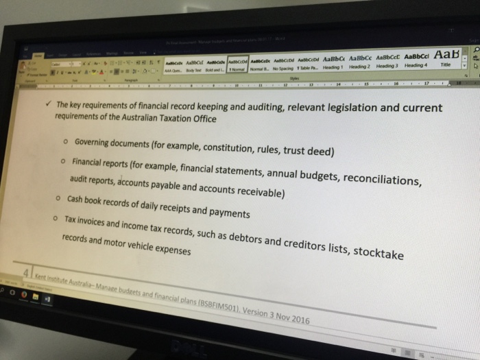 ame Trinarciarivanagemencico DIVIU Unit Name: Manage budgets and financial plans (BSBFIM501) This