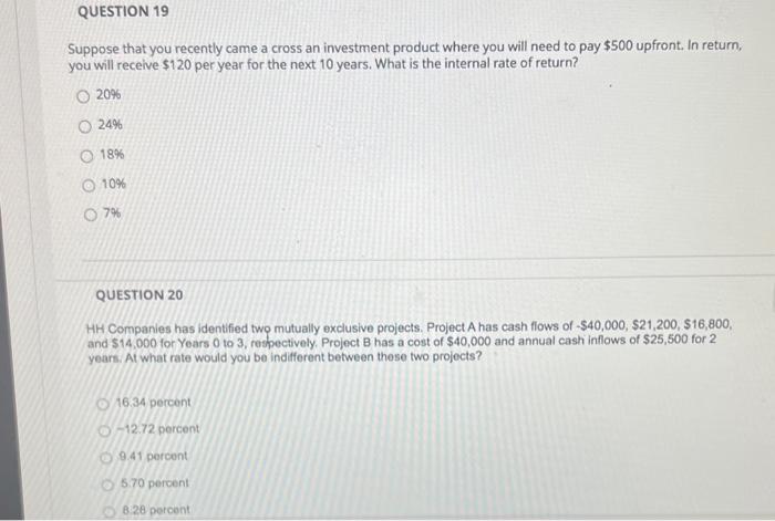QUESTION 15 You recently purchased a computer for $5,000. You will depreciate