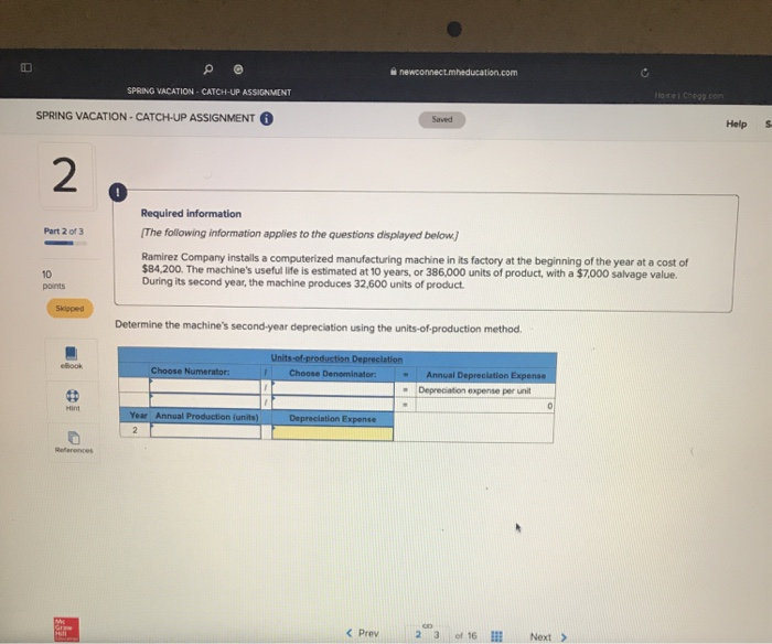 information [The following information applies to the questions displayed below. t 1