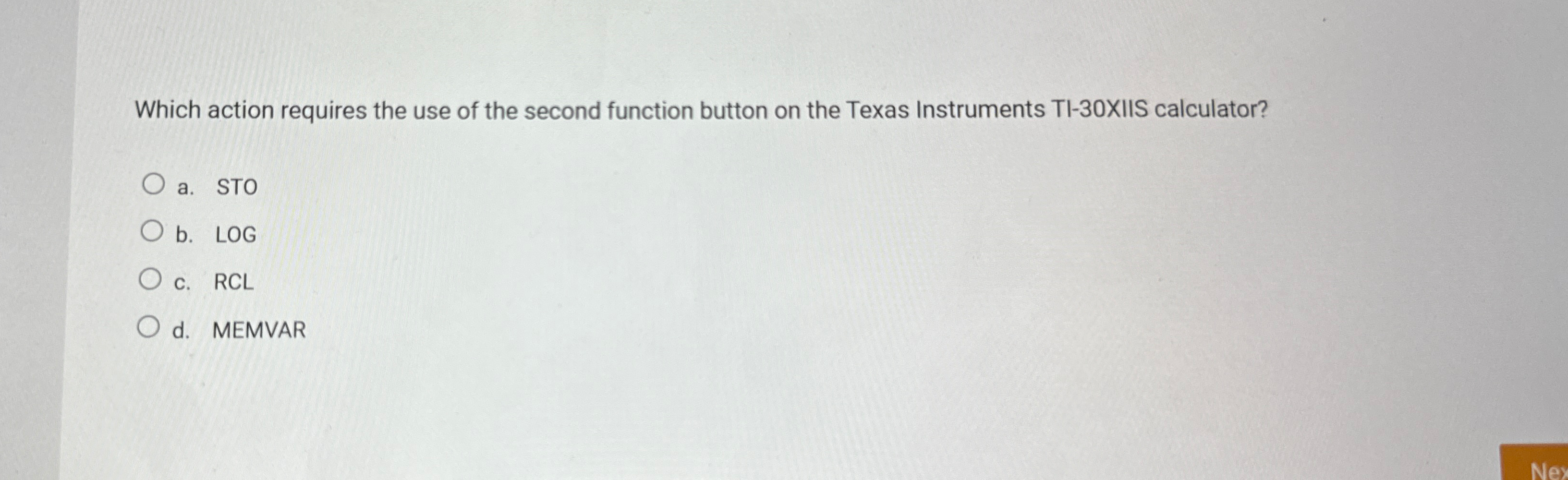  Which action requires the use of the second function button on