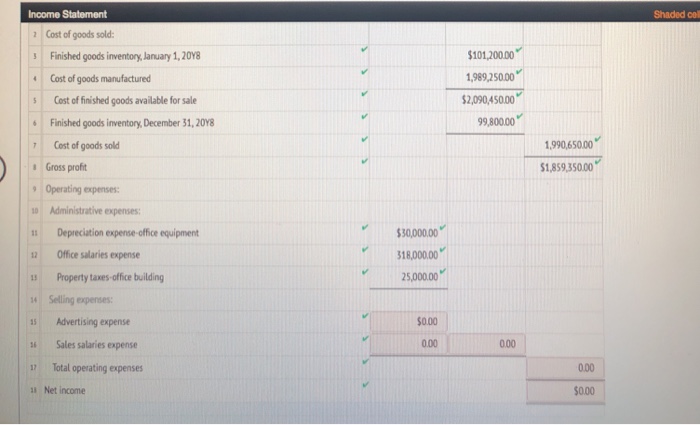 equipment Direct labor Heat, Ight, and power-factory Indirect labor Materials purchased Office
