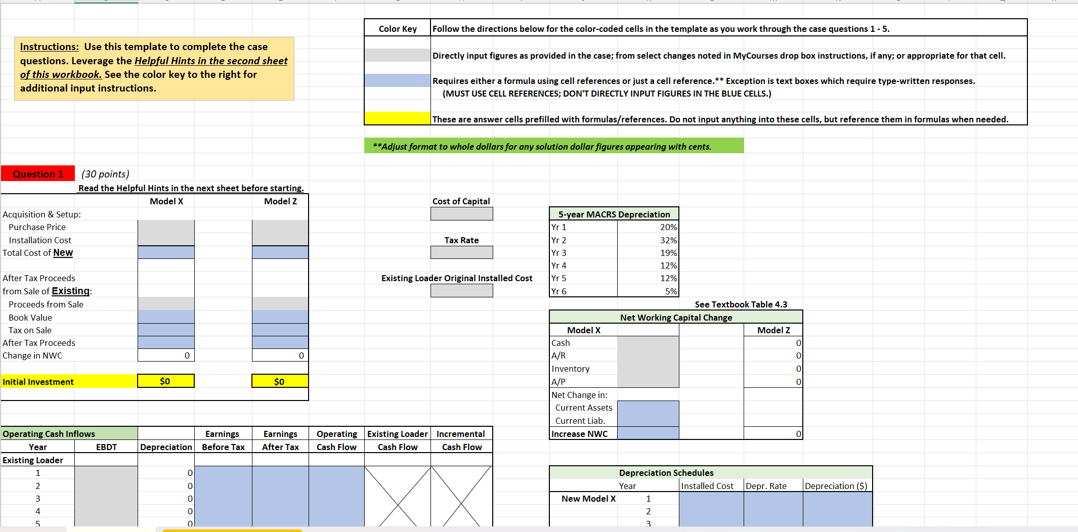 Purchase cost is $650,000 and installation costs are $22,000. The same 5-year